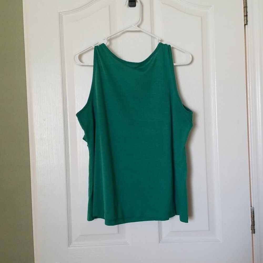 Green Ruffle Tank Top - Picture 3 of 3